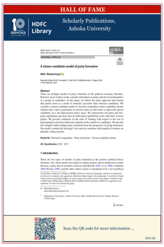 A citizen-candidate model of party formation
