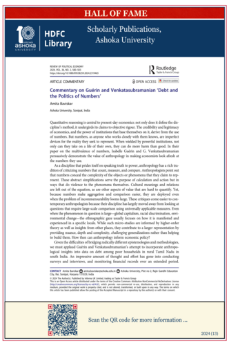 Commentary on Guérin and Venkatasubramanian ‘Debt and the Politics of Numbers’