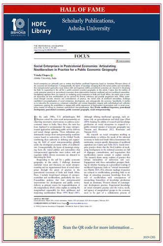 Social Enterprises in Postcolonial Economies