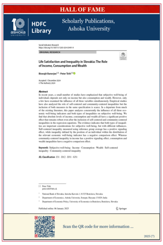 Life Satisfaction and Inequality in Slovakia